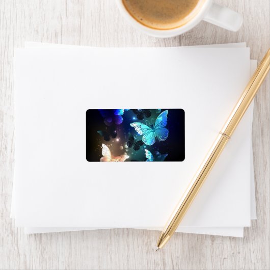 羽ばたき夜蝶 ラベル (インサイチュ)