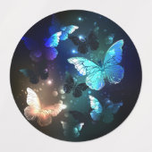 羽ばたき夜蝶 ラベル (デザイン1)
