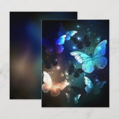 羽ばたき夜蝶 出欠カード (正面/裏面)