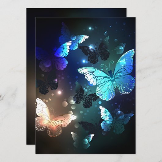 羽ばたき夜蝶 案内状 (正面/裏面)