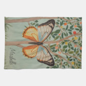 羽ばたき強パーソナライズされた力 キッチンタオル (横)