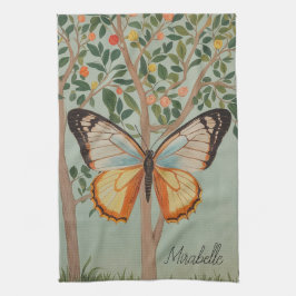 羽ばたき強パーソナライズされた力 キッチンタオル