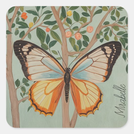 羽ばたき強パーソナライズされた力 スクエアシール (正面)