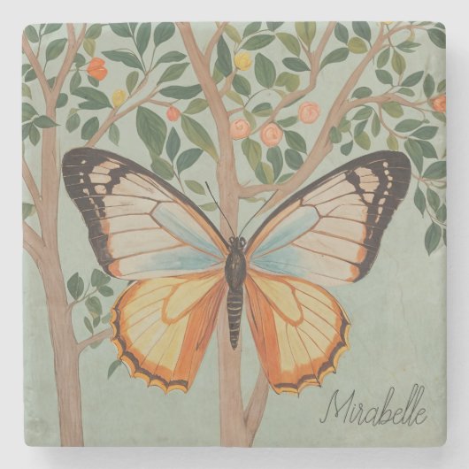 羽ばたき強パーソナライズされた力 ストーンコースター (正面)