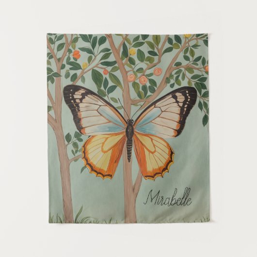 羽ばたき強パーソナライズされた力 タペストリー (正面)