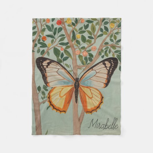 羽ばたき強パーソナライズされた力 フリースブランケット (正面)