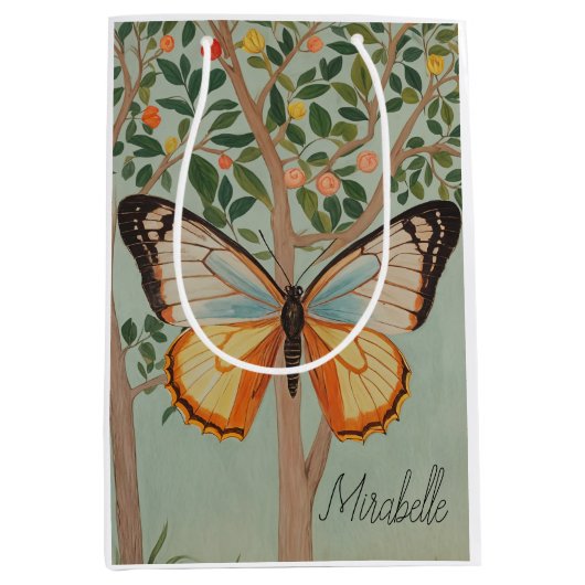 羽ばたき強パーソナライズされた力 ミディアムペーパーバッグ (正面)