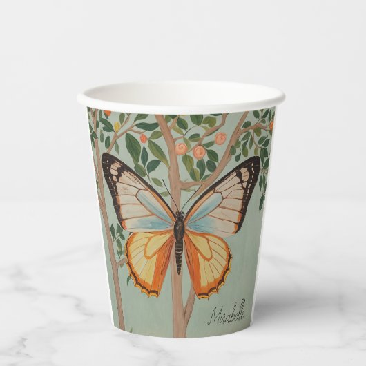 羽ばたき強パーソナライズされた力 紙コップ (正面)
