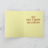 羽ばたき鳥のハロウィーンのグリーティングカード カード (内部)