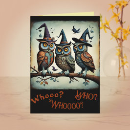 羽ばたき鳥のハロウィーンのグリーティングカード カード