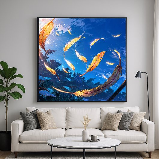 羽ばたき – 劇的なイラストレーションスタイル ポスター