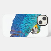 羽ばたくルリコンゴウインコ iPhoneケース (裏面横)
