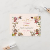 羽ばたく妖精ハッピーバースデー カード (正面/裏面インサイチュ)