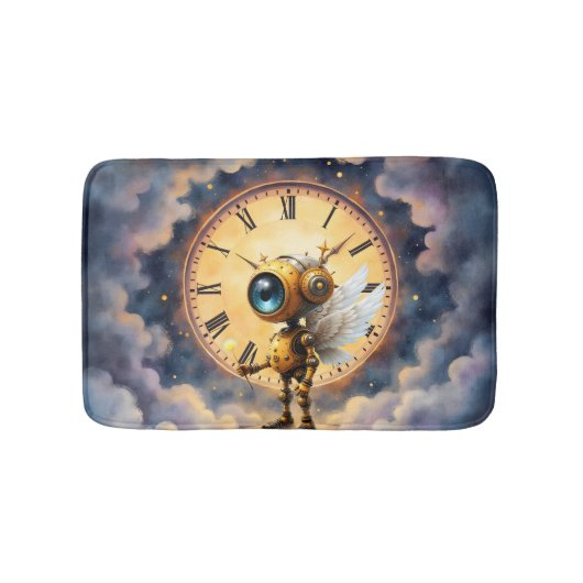 羽ばたく時計守ロビー - Wings+of+Timeシリーズ バスマット (正面)