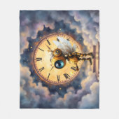 羽ばたく時計守ロビー - Wings+of+Timeシリーズ フリースブランケット (正面)