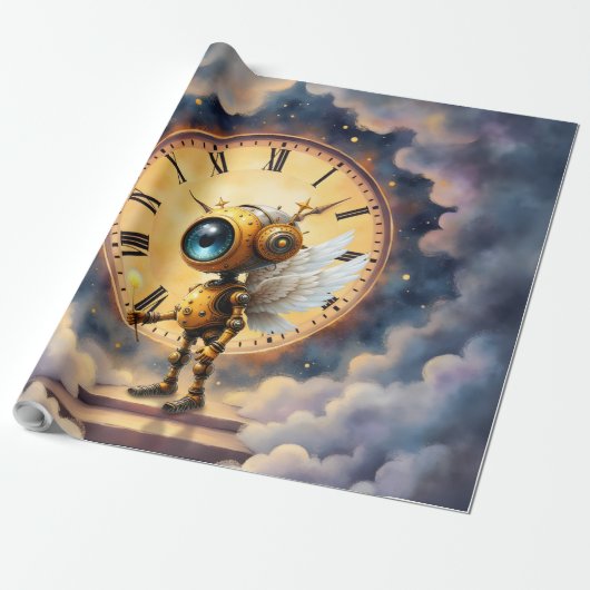羽ばたく時計守ロビー - Wings+of+Timeシリーズ ラッピングペーパー (アンロールド)
