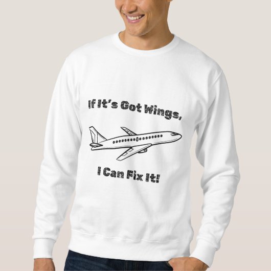 羽もしだ得直せばいい!・航空業務 スウェットシャツ (正面)
