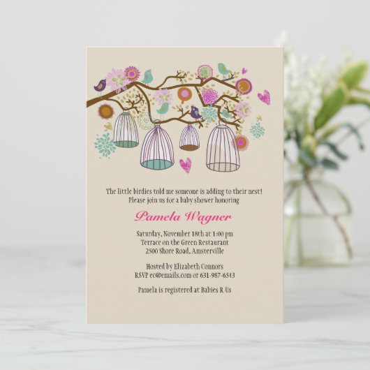 羽をつけられた友人の秋の招待状 招待状 (スタンド正面)