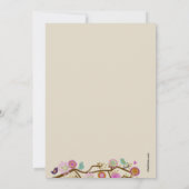 羽をつけられた友人の秋の招待状 招待状 (裏面)