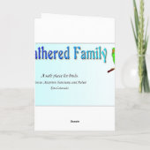 羽をつけられた家族のクリスマスカード シーズンカード (裏面)