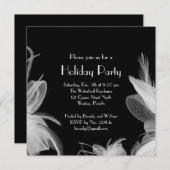 羽をつけられた20年代の休日の招待状 招待状 (正面/裏面)