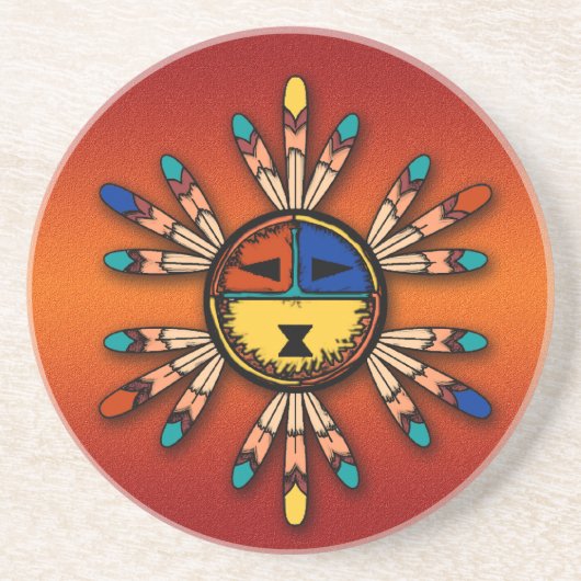羽をつけられたKatsina日曜日は直面します コースター (正面)
