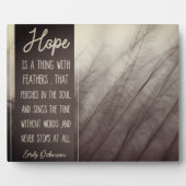 羽を付けて物事を望む フォトプラーク (正面)