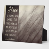 羽を付けて物事を望む フォトプラーク (側面)