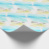 羽を伸ばすペリカン ラッピングペーパー (角)