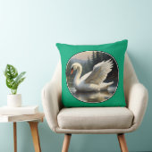 羽を広げた白鳥 クッション (椅子)