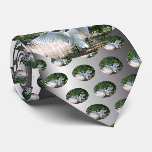 羽を広げた白鳥 ネクタイ (ロール)