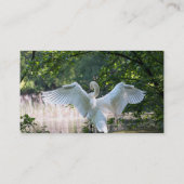 羽を広げた白鳥 名刺 (裏面)
