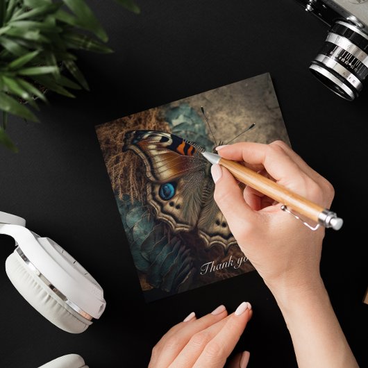 羽を広げる美しい蝶フラットカード