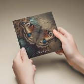 羽を広げる美しい蝶フラットカード