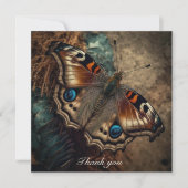 羽を広げる美しい蝶フラットカード (正面)