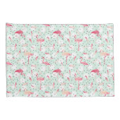 羽を持つフラミンゴの鳥 枕カバー (裏面-右)