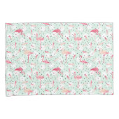 羽を持つフラミンゴの鳥 枕カバー (正面右)