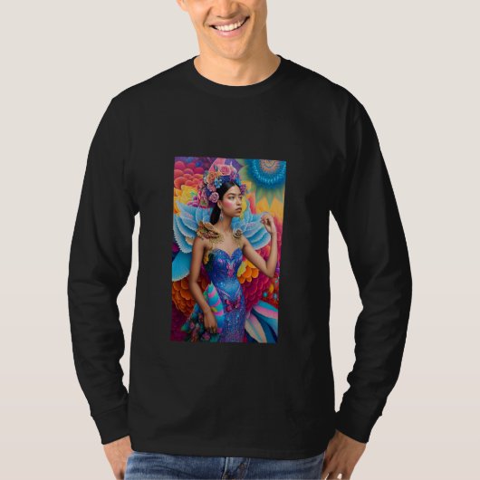 羽を持つ優雅なお姫様 Tシャツ (正面)