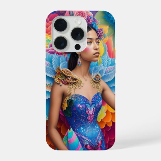 羽を持つ優雅なプリンセス iPhoneケース (裏面)