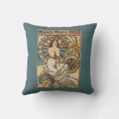 羽を持つ女性- PLM鉄道旅行ポスター クッション (裏面)