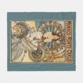 羽を持つ女性- PLM鉄道旅行ポスター フリースブランケット (正面(横))