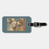 羽を持つ女性- PLM鉄道旅行ポスター ラゲッジタグ (正面横)