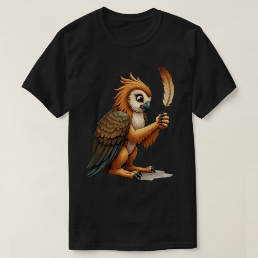 羽を整えるグリフォン Tシャツ (デザイン正面)