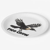 羽を開けた空きカラス ペーパープレート (アングル)