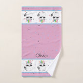 羽を頭に乗せた可愛いアライグマ バスタオルセット (ハンドタオル)