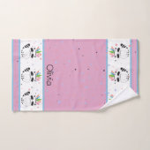 羽を頭に乗せた可愛いアライグマ バスタオルセット (ハンドタオル)