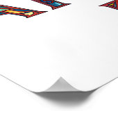 羽を飾ったバイソン ポスター (角)