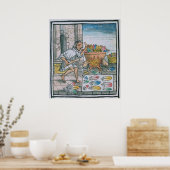 羽アステカを染める職人 ポスター (キッチン)