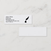 羽インク作家 スキニー名刺 (正面/裏面)