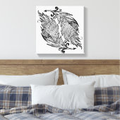 羽インスパイアのスケッチ6 キャンバスプリント (インサイチュ (寝室))